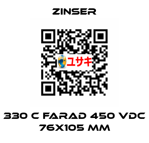 330 C FARAD 450 VDC 76X105 MM Zinser