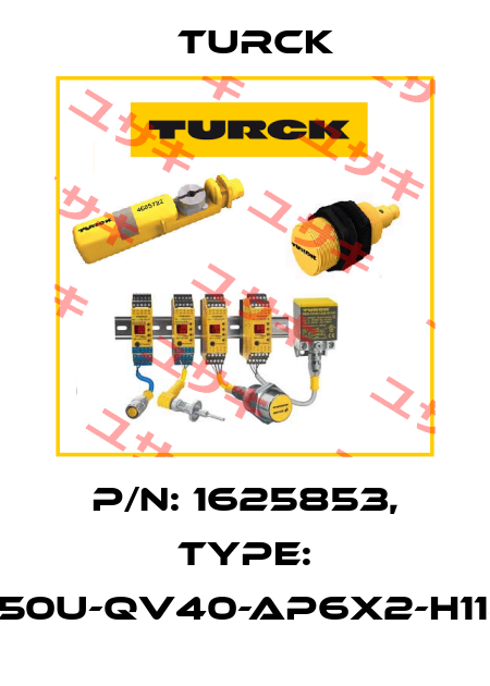 p/n: 1625853, Type: NI50U-QV40-AP6X2-H1141 Turck