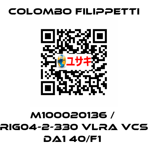M100020136 /  RIG04-2-330 VLRA VCS DA1 40/F1  Colombo Filippetti