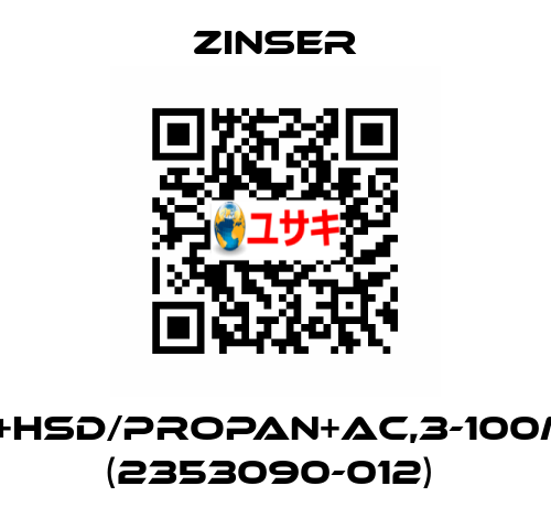BD+HSD/Propan+AC,3-100mm (2353090-012)  Zinser