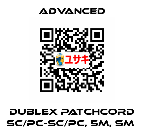 Dublex Patchcord SC/PC-SC/PC, 5m, SM  Advanced