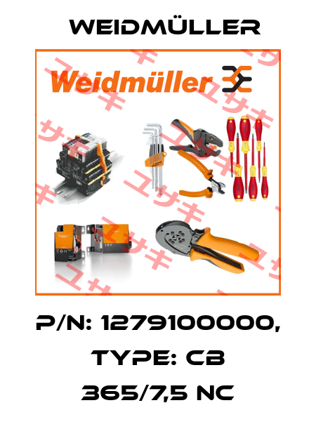 P/N: 1279100000, Type: CB 365/7,5 NC Weidmüller