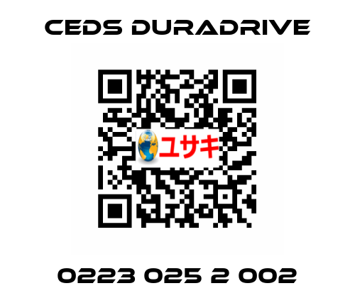 0223 025 2 002 Ceds Duradrive