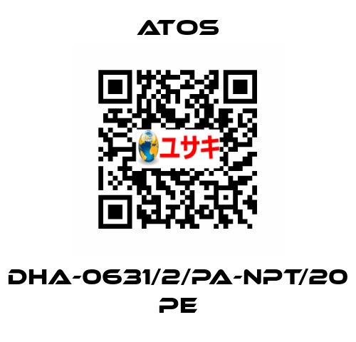 DHA-0631/2/PA-NPT/20 PE Atos