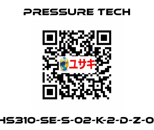 XHS310-SE-S-02-K-2-D-Z-015 Pressure Tech