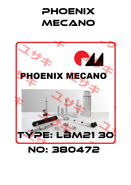 Type: LBM21 30 No: 380472  Phoenix Mecano