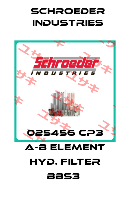 025456 CP3 A-B ELEMENT HYD. FILTER BBS3  Schroeder