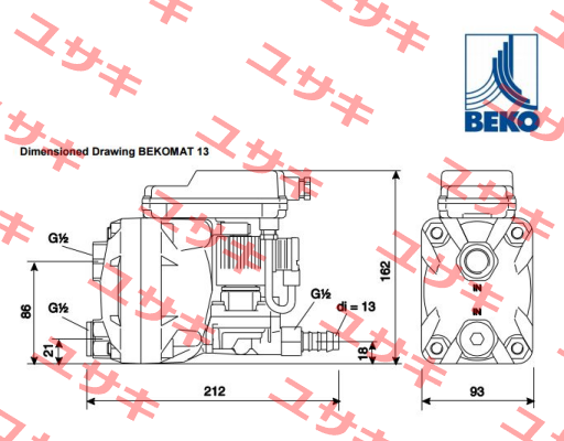 2000021  KA13A10A0 BEKOMAT 13, 230 VAC  Beko