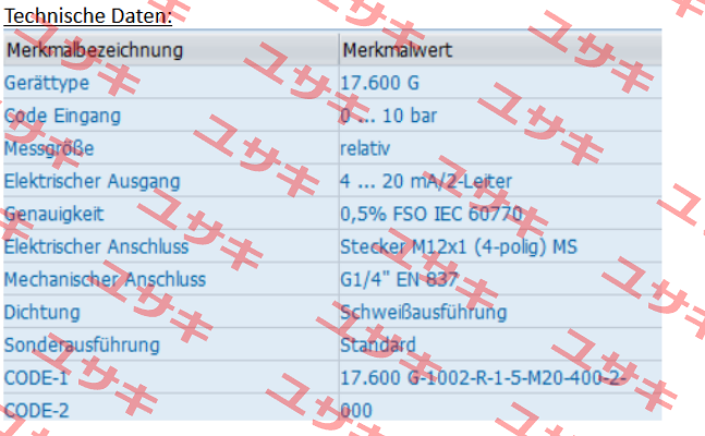 17.600 G-1002-R-1-5-M00-400-2-000 Bd Sensors