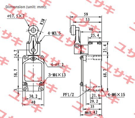 ATO-HTLS-ARL /High Temperature Limit Switch with Adjustable Roller Lever, 350°C Moeller (Eaton)