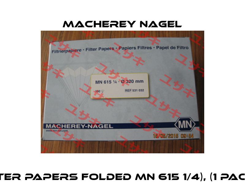 531032 ( Filter Papers Folded MN 615 1/4), (1 pack = 100 pcs) Macherey Nagel