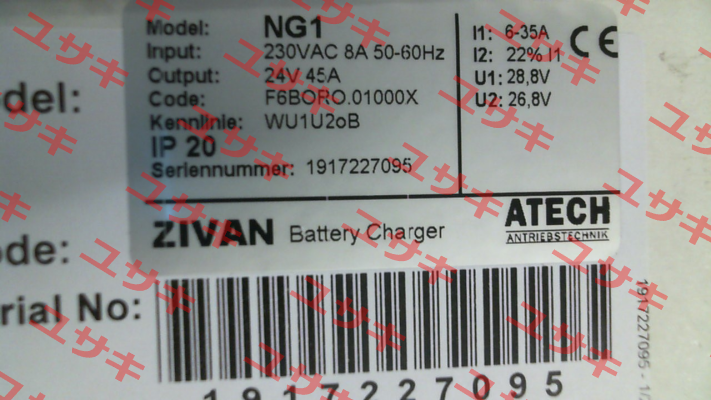 F6BORO.01000X , type  NG1 230/24V 35 A ZIVAN