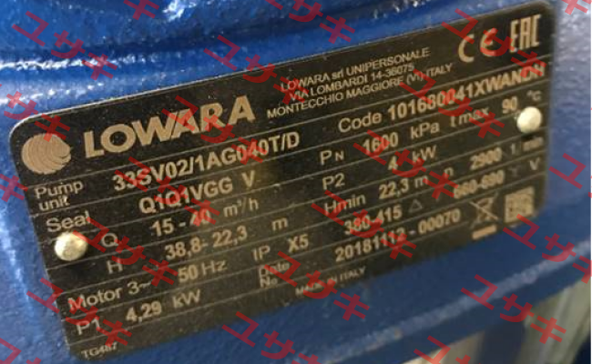 33SV02/1AG040T/D Lowara