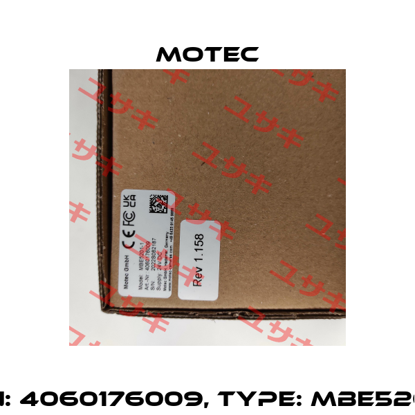 P/N: 4060176009, Type: MBE5201-1 Motec