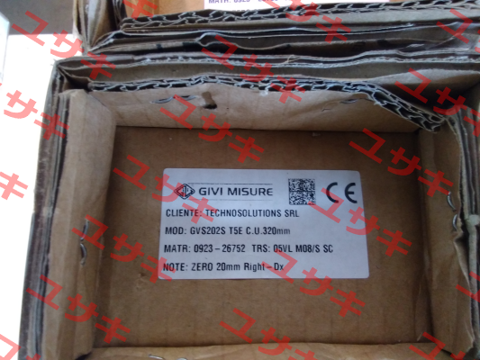 GVS202S T5E 0320 05VL M08/S SC Zero 20 mm dx Serial N. 04222247 11411 03950 Givi Misure